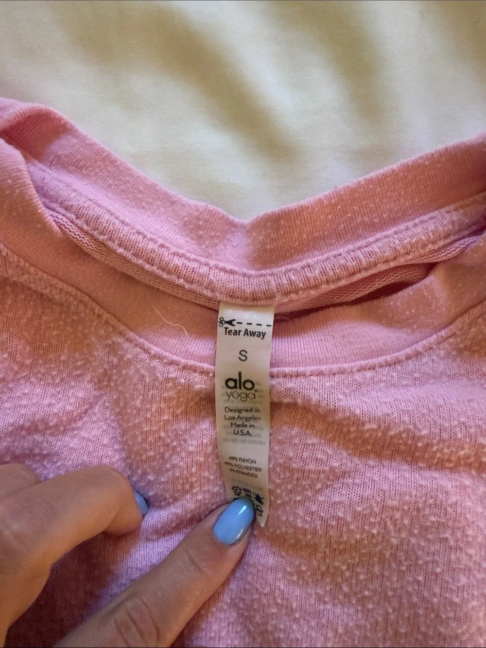 ALO Yoga Light Pink Crewneck Sweatshirt